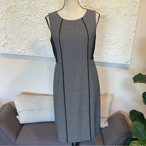 Talbots Women's Black White Sheath Sleeveless Dress Knee Length Sz 6 $169